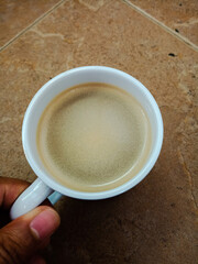 cup of coffee on a table