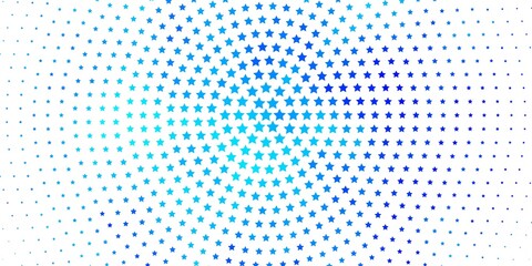 Light BLUE vector template with neon stars. Modern geometric abstract illustration with stars. Pattern for websites, landing pages.