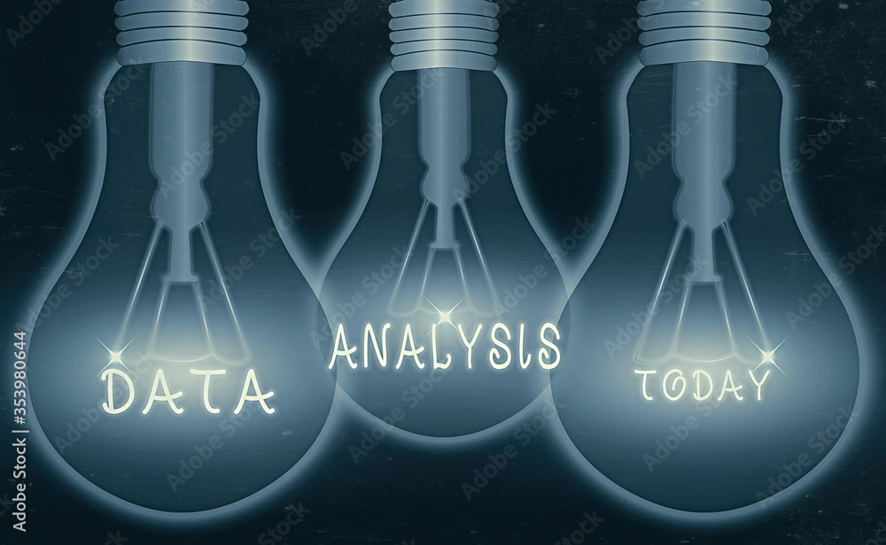 Poster conceptual hand writing showing data analysis. concept meaning business intelligence and analytics w
