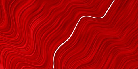 Light Red vector layout with curves. Colorful abstract illustration with gradient curves. Pattern for business booklets, leaflets