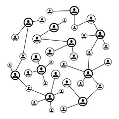 Social network connect. Vector connection network internet