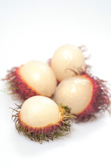 rambutan isolated on the white background