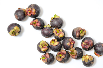 Close-Up Of Mangosteen Fruits On Table