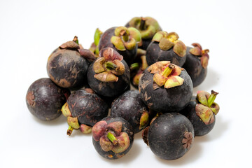 Close-Up Of Mangosteen Fruits On Table