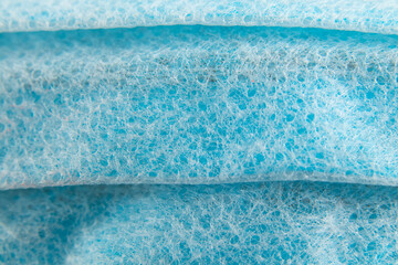 blue gauze medical mask macro photo as background