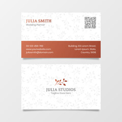 Elegant Floral Modern Business Card Template Luxury Design Vector with Unique Layout