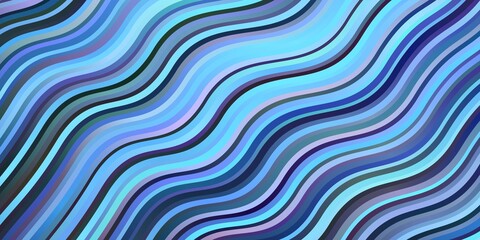 Dark BLUE vector texture with curves. Gradient illustration in simple style with bows. Template for your UI design.