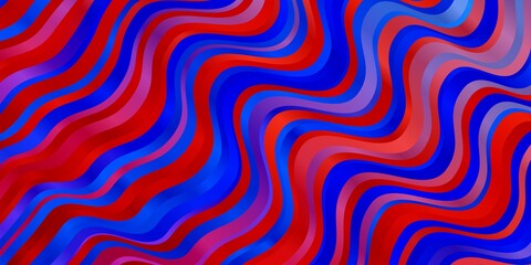 Light Blue, Red vector background with bows. Gradient illustration in simple style with bows. Pattern for websites, landing pages.