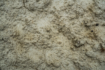 Texture of dried cracked clay. Macro background image of dried clay