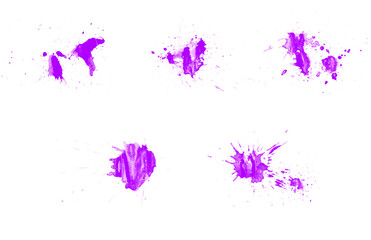 Beautiful set of watercolor vector splash brushes