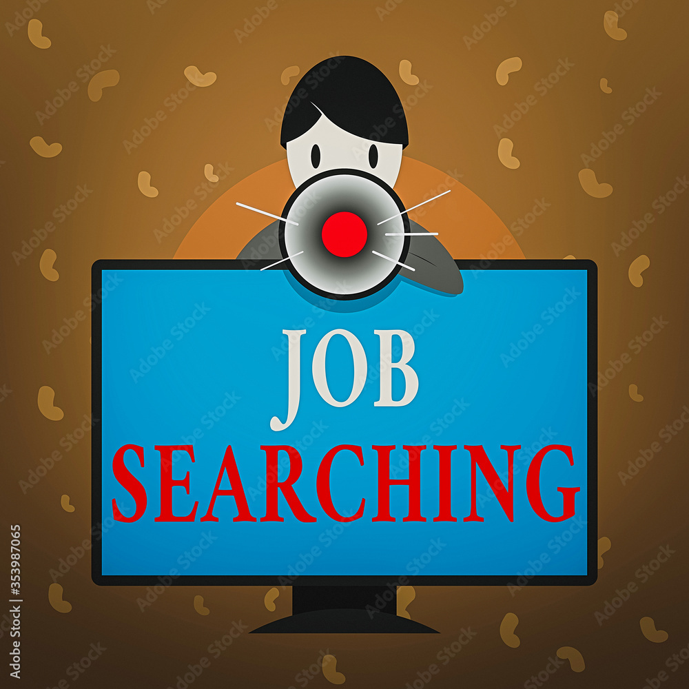 Poster conceptual hand writing showing job searching. concept meaning listing the possible occupation that 