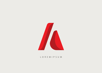 Letter A logo template.  Abstract vector icon template