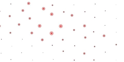 Light Red vector natural artwork with flowers.
