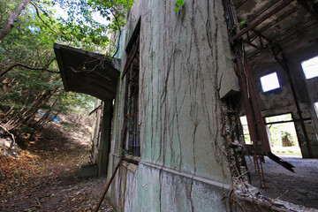 広島県竹原市　大久野島　発電所跡