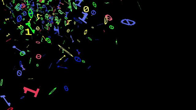 1s and 0s Programing Computer Code Technology in a Seamless Particle Loop - Big Data Systems