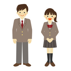制服を着た学生 ブレザー / vector eps