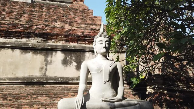 A beautiful view of Wat Yai Chaimongkhol buddhist temple at Ayutthaya, Thailand.