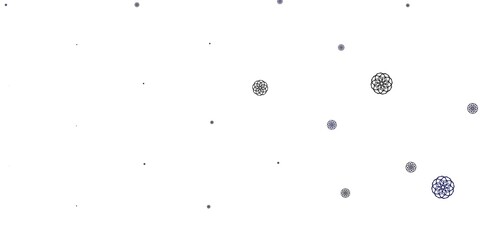 Light BLUE vector texture with memphis shapes.