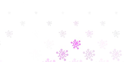 Light Purple vector texture with disease symbols.