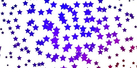 Fototapeta na wymiar Dark Blue, Red vector template with neon stars. Colorful illustration in abstract style with gradient stars. Best design for your ad, poster, banner.