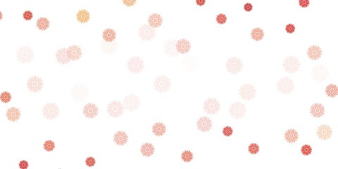 Light Red vector natural artwork with flowers.