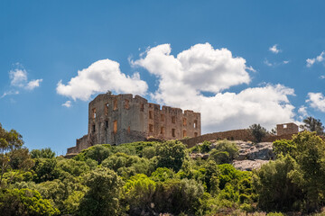 Fototapeta na wymiar Chateau of Pierre-Napoleon Bonaparte near Calvi in Corsica