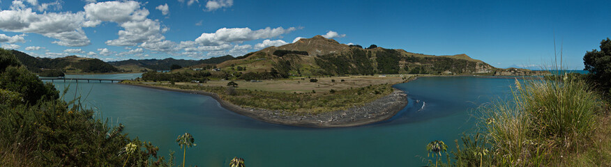 View of Mokau River,Waikato region on North Island of New Zealand 
