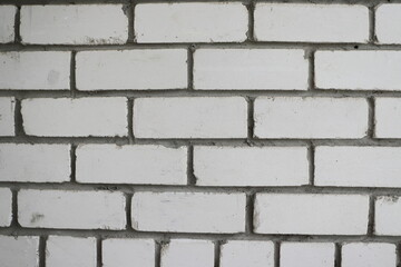 White brick wall, perfect as a background,