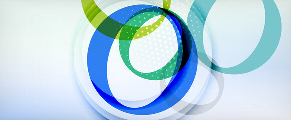 Trendy simple circle abstract background, dynamic motion concept. Vector Illustration For Wallpaper, Banner, Background, Card, Book Illustration, landing page