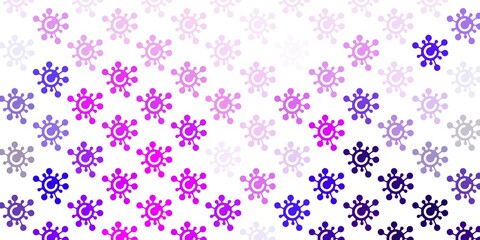 Light Purple vector template with flu signs.