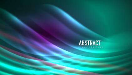 Fluid wave lines background. Trendy abstract layout template for business or technology presentation, internet poster or web brochure cover, wallpaper