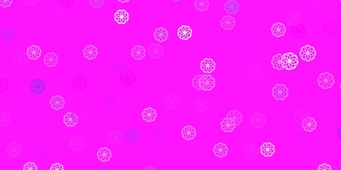 Light Purple, Pink vector natural backdrop with flowers.