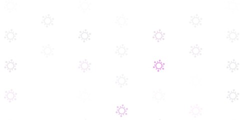 Light Purple vector pattern with coronavirus elements.