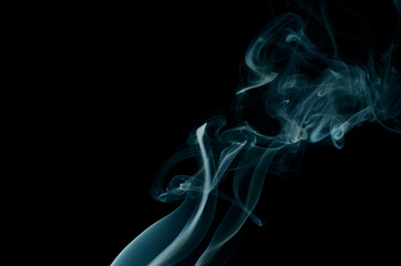 smoke on black background