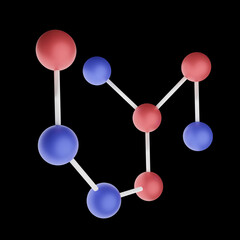Icon 3D of Molecules - Coronavirus and medical element