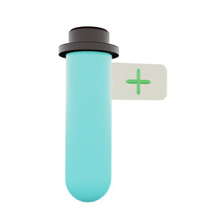 Icon 3D of Positive Test - Coronavirus and medical element