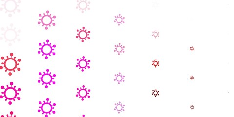 Light Purple, Pink vector pattern with coronavirus elements.