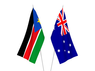 Australia and Republic of South Sudan flags