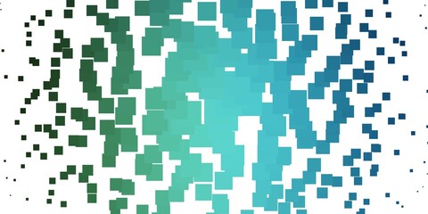 Light Blue, Green vector pattern in square style. New abstract illustration with rectangular shapes. Design for your business promotion.