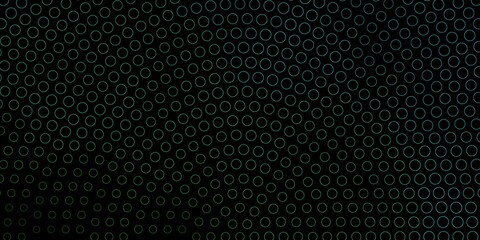 Dark Green vector template with circles. Glitter abstract illustration with colorful drops. Pattern for business ads.