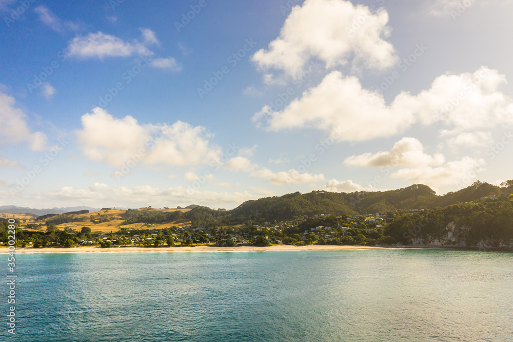 Canvas Prints aerial view of Hahei Beach New Zealand