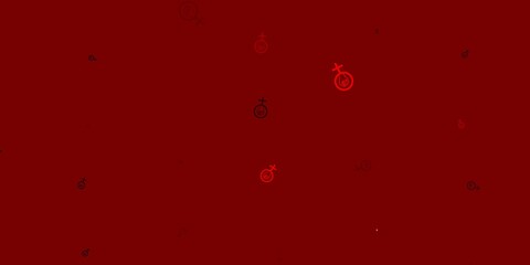 Light Red vector pattern with feminism elements.