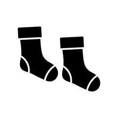 christmas socks icon vector design template