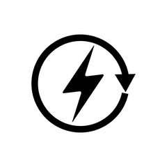 lightning bolt - electric power icon vector design template