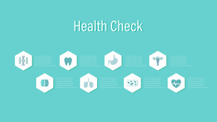 Naklejka premium Health check infographic
