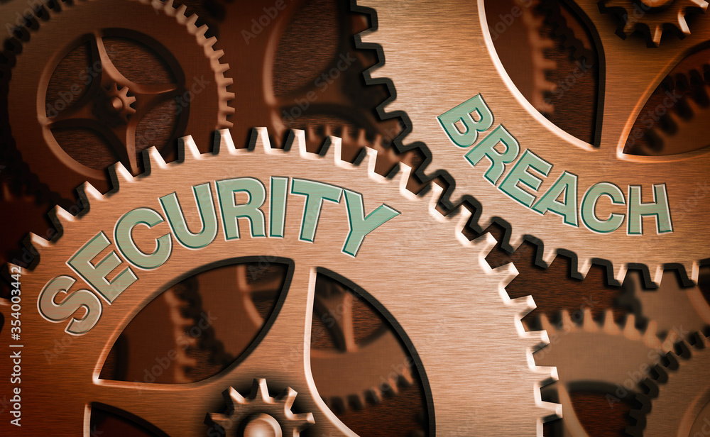Poster text sign showing security breach. business photo showcasing unauthorized access of data gained by a