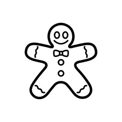 gingerbread - christmas icon vector design template