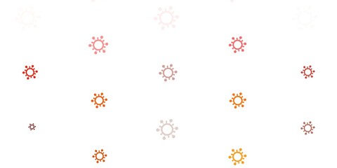 Light Red, Yellow vector template with flu signs.