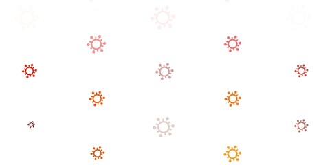 Light Red, Yellow vector template with flu signs.