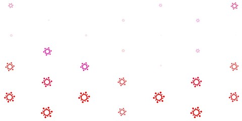 Light Red vector texture with disease symbols.